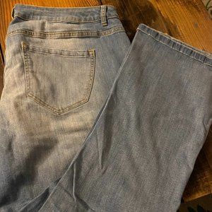 Lane Bryant boot cut jeans/pork chop pockets
